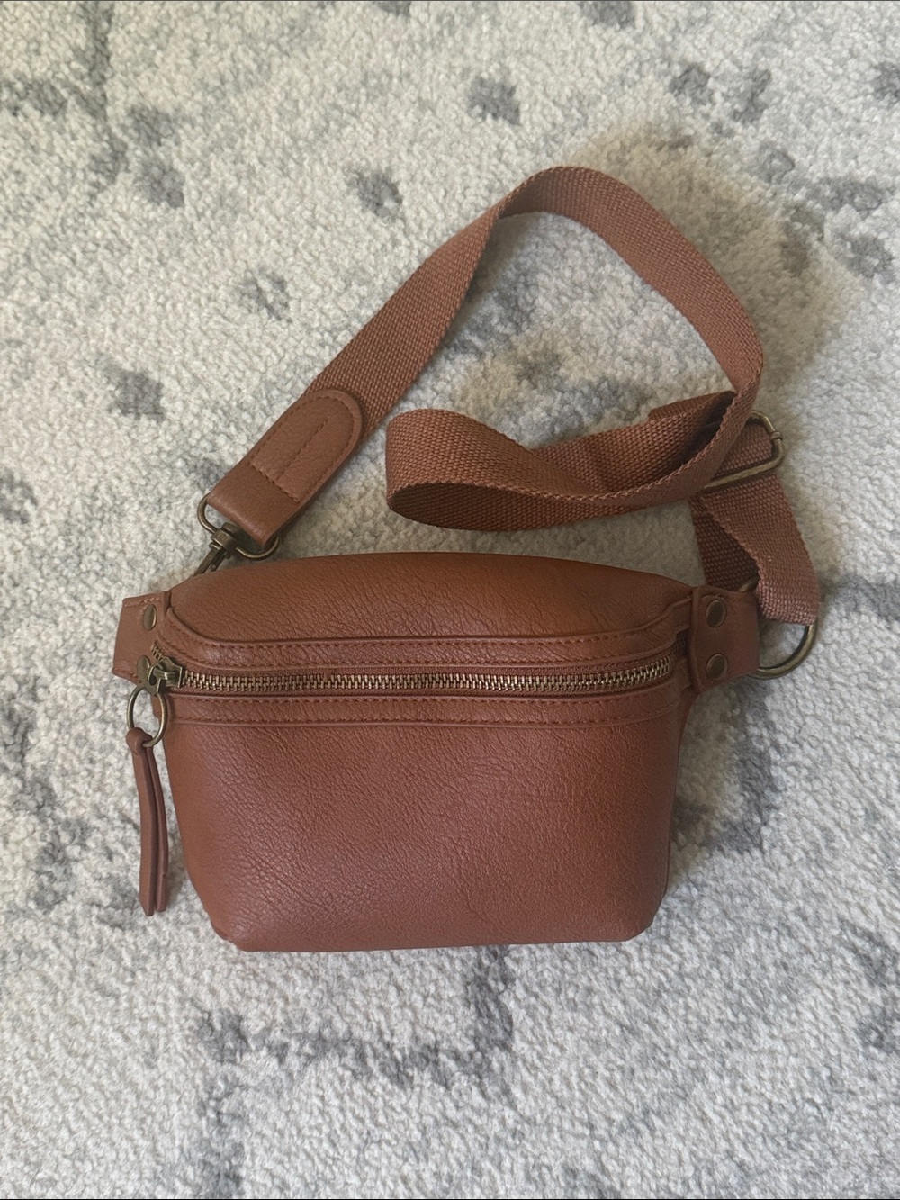 Classic Brown Leather Crossbody Fanny Pack